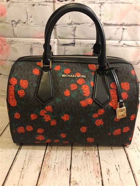 michael kors coral flower bag|floral Michael Kors purse.